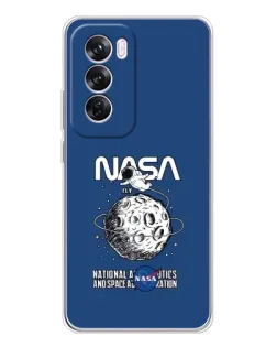 Чехол для OPPO A5 5G с картинкой «NASA — лунная миссия»