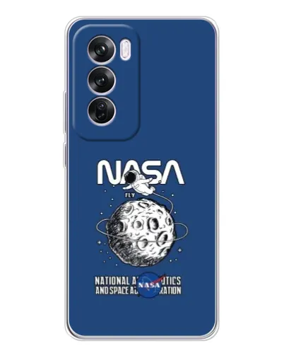 Чехол для OPPO A5 5G с картинкой «NASA — лунная миссия»