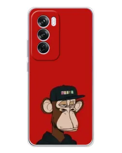 Чохол для OPPO A5 5G з картинкою «Bored Ape — червоний фон»
