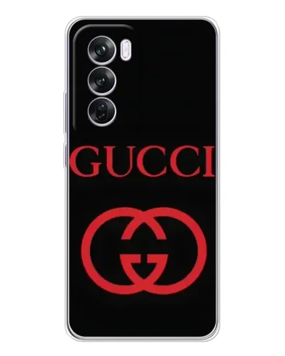 Чехол для OPPO A5 5G с картинкой «Gucci — красный логотип»