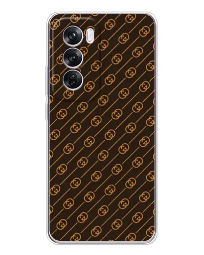 Чехол для OPPO A5 5G с картинкой «Gucci — золотые диагонали»