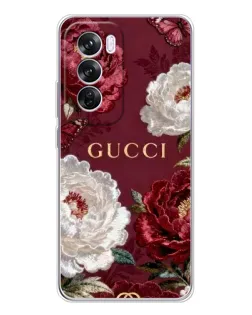 Чохол для OPPO A5 5G з картинкою «Gucci — бордові троянди»