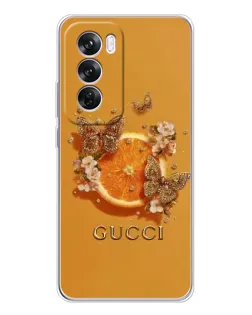 Чохол для OPPO A5 5G з картинкою «Gucci — золоті метелики»