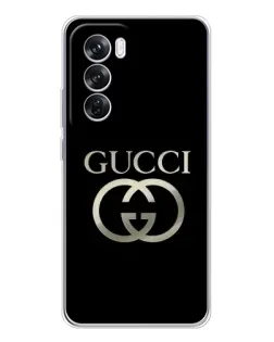 Чохол для OPPO A5 5G з картинкою «Gucci — золото на чорному»