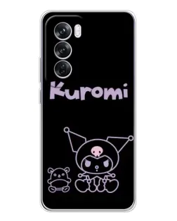 Чохол для OPPO A5 5G з картинкою «Kuromi — чорний мінімалізм»