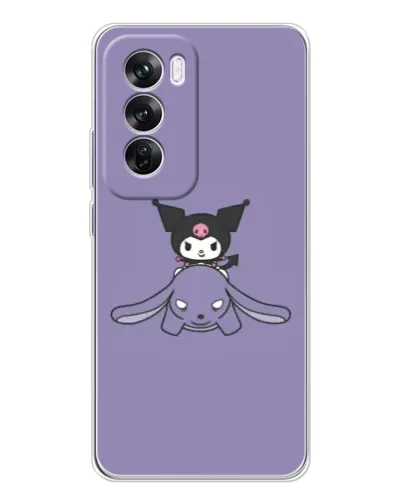 Чехол для OPPO A5 5G с картинкой «Kuromi на лиловом фоне»