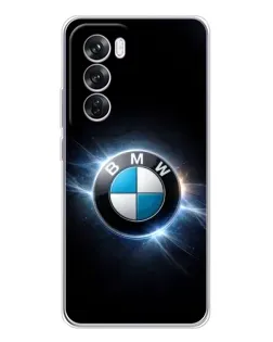 Чехол для OPPO A5 5G с картинкой «BMW — неоновое сияние»