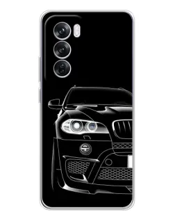 Чехол для OPPO A5 5G с картинкой «Темный силуэт BMW»