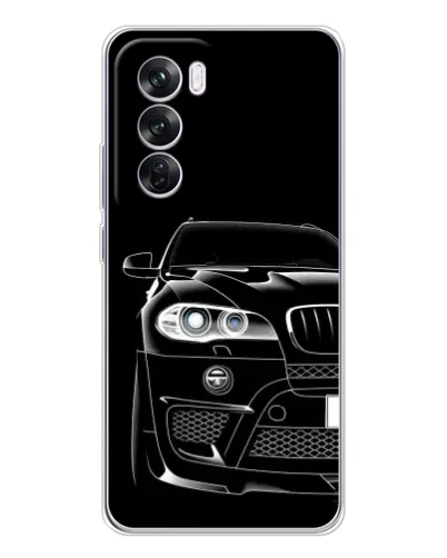 Чехол для OPPO A5 5G с картинкой «Темный силуэт BMW»