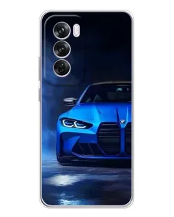 Чехол для OPPO A5 5G с картинкой «Голубая BMW M4»