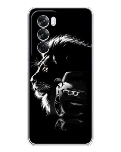 Чехол для OPPO A5 5G с картинкой «BMW и лев»