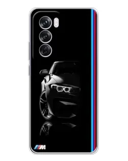 Чехол для OPPO A5 5G с картинкой «Силуэт BMW в темноте»