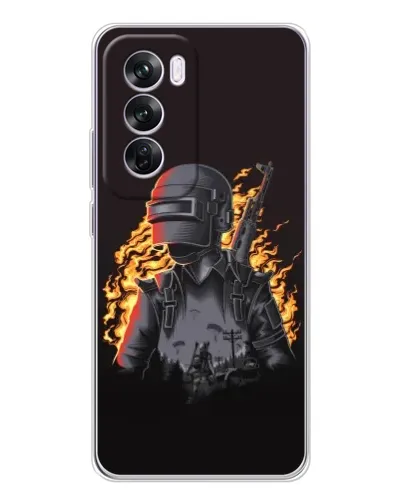 Чехол для OPPO A5 5G с картинкой «PUBG — огненный силуэт» Чехол для OPPO A5 5G с картинкой «PUBG — огненный силуэт»