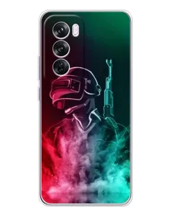 Чехол для OPPO A5 5G с картинкой «PUBG — огненный воин»