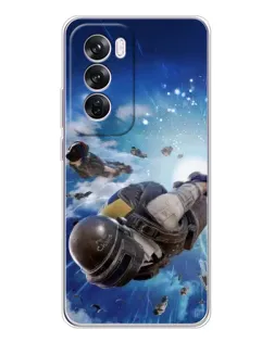 Чехол для OPPO A5 5G с картинкой «Десант PUBG — прыжок»
