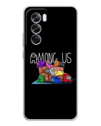 Чехол для OPPO A5 5G с картинкой «Логотип Among Us»
