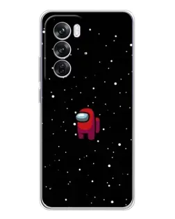 Чехол для OPPO A5 5G с картинкой «Красный Among Us»