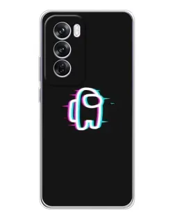 Чехол для OPPO A5 5G с картинкой «Among Us неон»