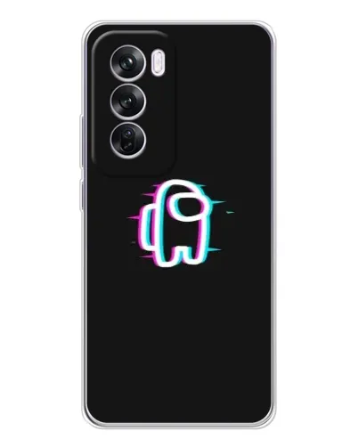Чехол для OPPO A5 5G с картинкой «Among Us неон»