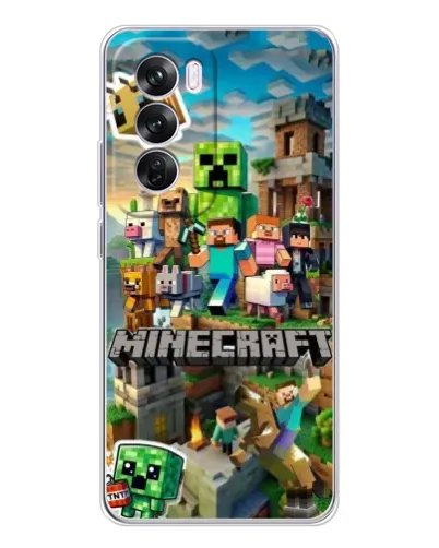 Чехол для OPPO A5 5G с картинкой «Замок Minecraft»