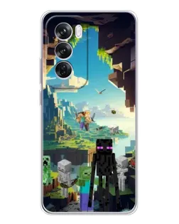 Чехол для OPPO A5 5G с картинкой «Эндермен в лесу»