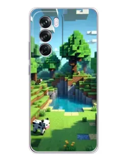 Чехол для OPPO A5 5G с картинкой «Minecraft летний день»
