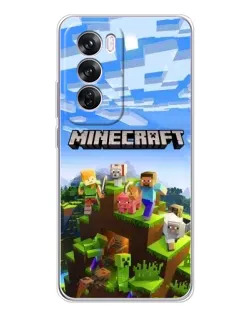 Чехол для OPPO A5 5G с картинкой «Minecraft классический мир»