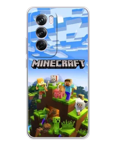 Чехол для OPPO A5 5G с картинкой «Minecraft классический мир»