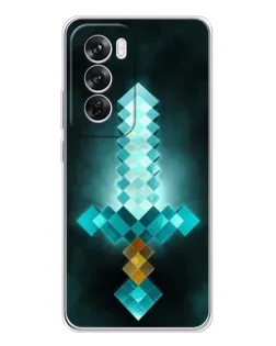 Чехол для OPPO A5 5G с картинкой «Алмазный меч неон»