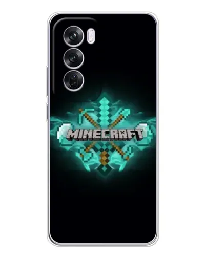 Чехол для OPPO A5 5G с картинкой «Minecraft Diamond лого»