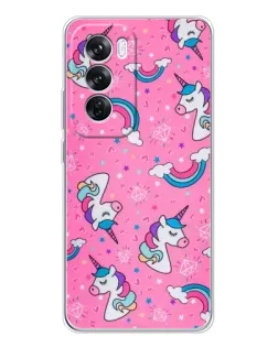 Чехол для OPPO A5 5G с картинкой «Unicorn паттерн розовый»