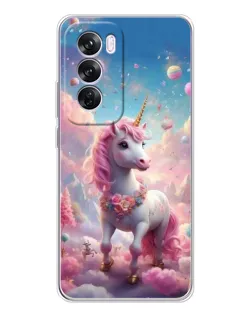 Чехол для OPPO A5 5G с картинкой «Единорог среди облаков»