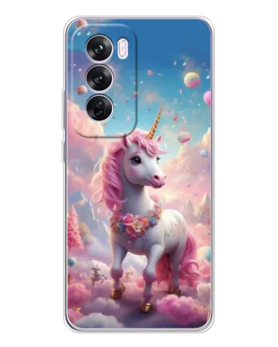 Чехол для OPPO A5 5G с картинкой «Единорог среди облаков»