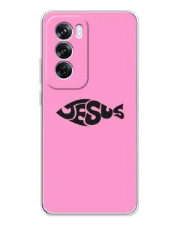 Чехол для OPPO A5 5G с картинкой «Розовый символ  Jesus»