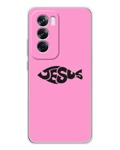 Чехол для OPPO A5 5G с картинкой «Розовый символ  Jesus»