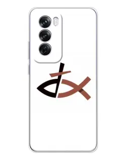 Чехол для OPPO A5 5G с картинкой «Рыба и крест»