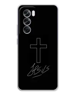 Чехол для OPPO A5 5G с картинкой «Графический крест Jesus»