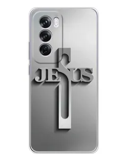 Чехол для OPPO A5 5G с картинкой «Металлический крест Jesus»