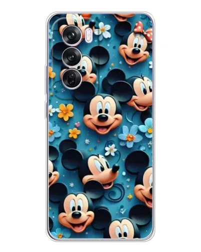 Чехол для OPPO A5 5G с картинкой «Паттерн Микки и Минни»