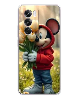 Чехол для OPPO A5 5G с картинкой «Микки с тюльпанами»