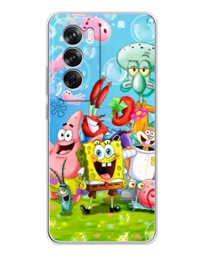 Чехол для OPPO A5 5G с картинкой «Губка Боб и друзья» Чехол для OPPO A5 5G с картинкой «Губка Боб и друзья»
