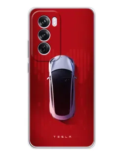 Чехол для OPPO A5 5G с картинкой «Tesla Top View»