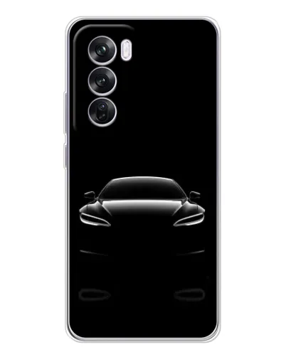 Чехол для OPPO A5 5G с картинкой «Силуэт Tesla Night»