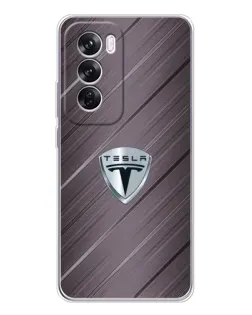 Чехол для OPPO A5 5G с картинкой «Металлическая текстура Tesla»