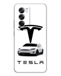 Чехол для OPPO A5 5G с картинкой «Tesla White Style»