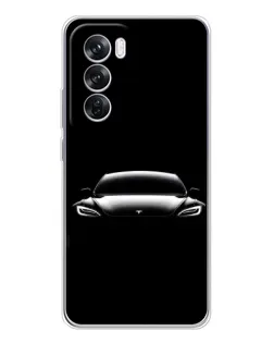 Чехол для OPPO A5 5G с картинкой «Фары Tesla Night»
