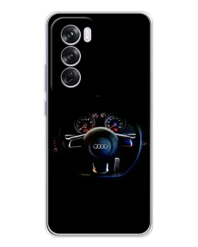 Чехол для OPPO A5 5G с картинкой «Салон Audi — руль»