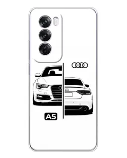 Чехол для OPPO A5 5G с картинкой «Audi — контрастный дизайн» Чехол для OPPO A5 5G с картинкой «Audi — контрастный дизайн»