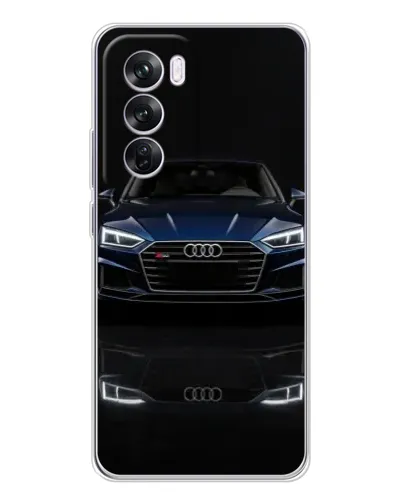 Чехол для OPPO A5 5G с картинкой «Audi — ночное отражение»