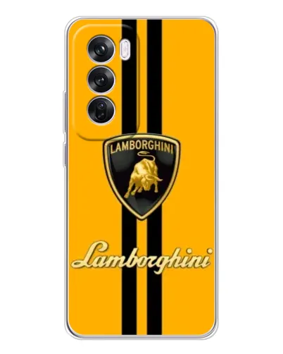 Чехол для OPPO A5 5G с картинкой «Lamborghini Stripe желтый»